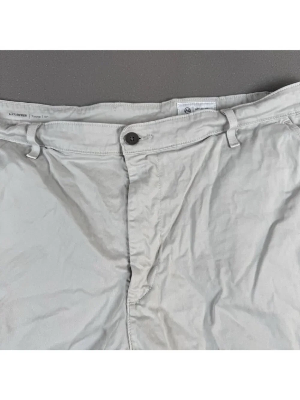 AG Adriano Goldschmied Shorts Mens Size 40 Gray Wanderer Trouser Chino Stretch